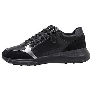 Geox D Alleniee B Sneakers voor dames, zwart, 35 EU