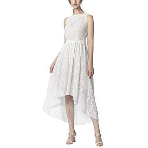 APART Fashion Dames Lace Dress Feestjurk, wit (crème crème)., 40