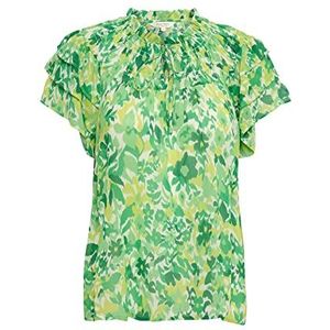 Part Two Sinna Regular Fit Short Sleeve Blouse Dames, Green Gradient Print, 38