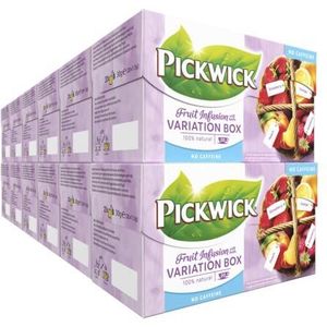 Pickwick Fruit Infusion Thee Variatiebox Paars (240 Theezakjes - Cafeïnevrij) - 12 x 20 Theezakjes