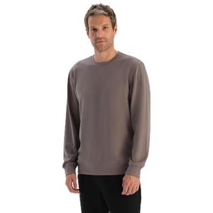 Dagi Heren Grey Modal Crew Neck Sweatshirt, 2XL, grijs, XXL