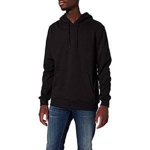 Build Your Brand Heren hoodie Heavy Hoody voor mannen, effen met kangoeroezak en trekkoord, maat XS tot 5XL, verkrijgbaar in vele kleuren, zwart, 3XL