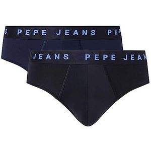 Pepe Jeans Slips voor heren (Pack van 2), Blauw (Dulwich), XXL