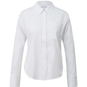 comma - Overhemdblouse - Regular Fit - Katoenmix met Stretch - Met Borstzak
