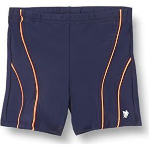 Hogedruk-zwembroek voor jongens, marineblauw/rood, 12 Jaren