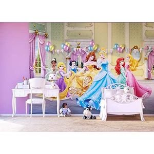 AG Design FTDXXL 227 Disney Princess Prinsessens, papieren fotobehang, kinderkamer, 360 x 255 cm, 4 stuks, papier, multicolor, 0,1 x 360 x 255 cm