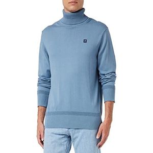 G-STAR RAW Men's Premium Core Turtle Knit Pullover Sweater, Blue (Azul C560-2182), XS