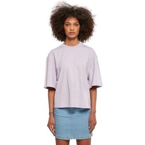 Urban Classics Dames T-shirt van biologisch katoen dames organisch oversized T-shirt, top voor vrouwen verkrijgbaar in vele kleuren, maten XS - 5XL, lila (lilac), XL