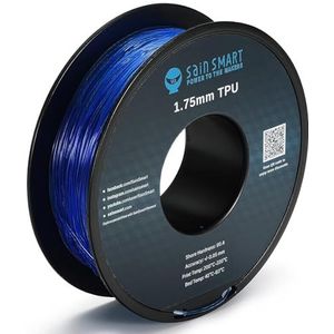 SainSmart TPU 3D-printerfilament, 1,75 mm, 0,8 kg, blauw
