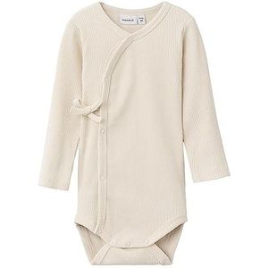 NAME IT Uniseks Nbnorib Ls Wrap Body, Botercrème., 62