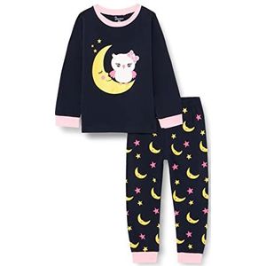EULLA Meisjespyjama nachtkleding tweedelige pyjama set, 4# Uil, 110 cm