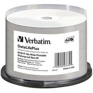 Verbatim 43734 DVD-R blanco 4,7 GB 50 st. spindel bedrukbaar