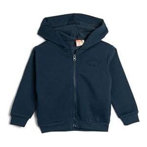 Koton Babyboy's Sweatshirt met capuchon en lange mouwen, rits en pocket detail, marineblauw (715), 12-18 maanden