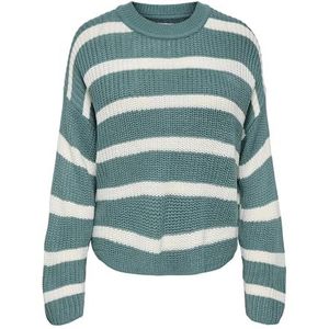 Jdy - Justy L/S Stripe - Trui - Sea Pine - Gebreide Pasvorm