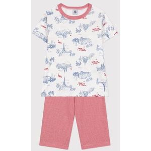 Petit Bateau Jongens A0D9I Pyjacourt, Wit/Veelkleurig, 3 jaar, wit/meerkleurig., 3 Jaar