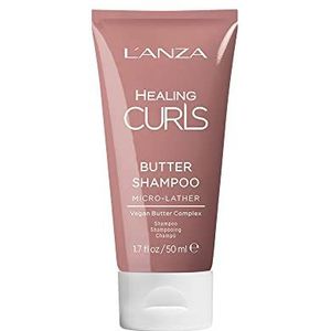 L��’ANZA Healing Curls Butter Shampoo - Krullen Shampoo voor een Romige en Kleurveilige Reiniging en Frisse Krullen - Parabeen- en Sulfaatvrije Shampoo (50ml)