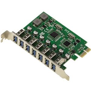 KALEA-INFORMATIQUE - PCI Express - USB 3.0 Kaart - Zwart - 7-poorts met NEC D720201 Chipset