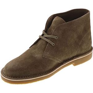 Clarks Desert Boot. Woestijnlaarzen voor dames, Zandkleurig gewaxt suède, 44.5 EU Bred