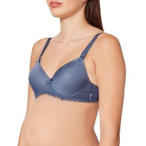 Noppies Deluxe Geo Lace Triangle Nursing beha voor dames, blauw (Moon Light C133), 75G