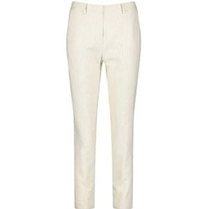 Taifun Dames Slim Broek, Light Cream met patroon, 42, Lichtcrème met patroon, 42