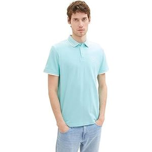 TOM TAILOR Uomini Poloshirt 1035575, 31046 - blue tibetan stone, XXL