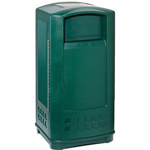 Rubbermaid Commercial Products 35 gal 132 liter Plaza Jr Container met aslade Top - Donkergroen