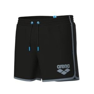 Arena Borders logo strandshorts voor heren, Black-Seafoam, XXL
