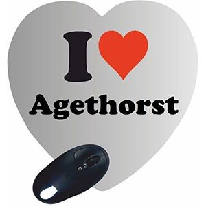 Exclusief cadeau-idee: Heart Mouse Pad"I Love Agethorst", een geweldig cadeau dat uit het hart komt - antislip muismat - kerstcadeau