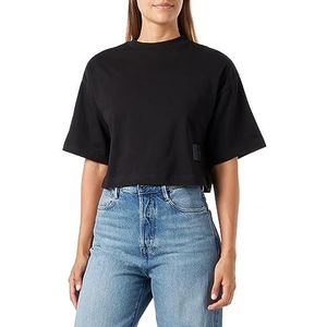 Replay Dames Cropped T-Shirt, 098 Black, S
