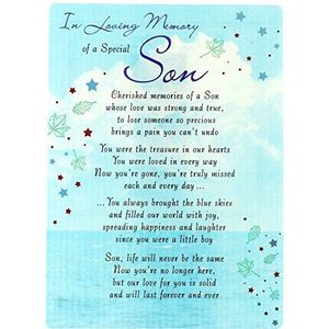 Special Thoughts Memorial Card, Wit, Eén