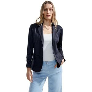 Cecil Dames Sweat Blazer w. Gathering Deta, Universeel blauw, M