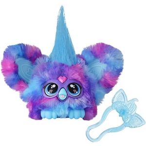 Furby Furblets Luv-Lee-minivriendje, meer dan 45 geluiden, K-pop & zinnen in Furbish, elektronische knuffeldieren voor meisjes en jongens vanaf 6 jaar, paars & blauw