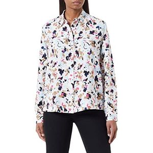 s.Oliver Dames viscose blouse met allover-print, wit, 44