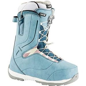 Nitro Snowboards Crown TLS '19 Lichte snowboardschoen voor dames, snowboardboot met snelsluitsysteem, allround freestyle freeride softboot, warme boots, blauw, 28,5