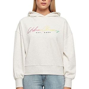 Urban Classics Dames Ladies Oversized Rainbow Hoody Hoodie Hoodie Lichtgrijs, XS