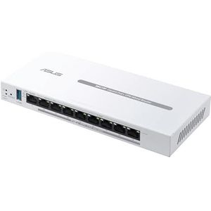ASUS EBG19P - Bekabelde Gigabit PoE+ VPN-router - Wit - 8 PoE-poorten - Tot 3 Ethernet-poorten WAN
