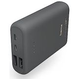 Hama Powerbank Supreme 10000mAh (externe batterij met 1x USB C + 2x USB A, Power Pack gecertificeerd, accupack mobiele telefoon, tablet, Bluetooth-luidspreker etc., draagbare oplader klein en