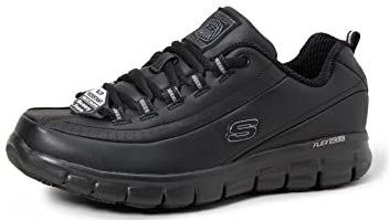 Skechers - Work Sure Track Trickel - Sneakers - Zwart - Met Memory Foam Binnenzool