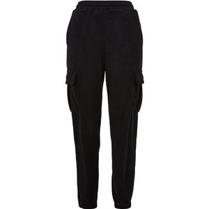 Urban Classics Damen Jogginghose Ladies High Waist Velvet Rib Cargo Sweat Pants black L