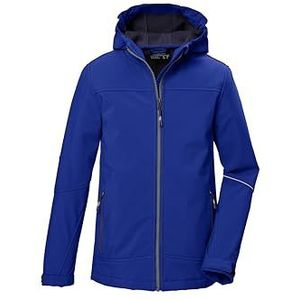 killtec jongens Softshell jas/buitenjas met capuchon KOW 366 BYS SFTSHLL JCKT, dunkel stahlblau, 128, 42161-000