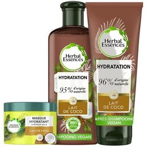 Herbal Essences Vochtinbrengende shampoo + conditioner + masker met kokosmelk, voor droog haar