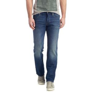 ESPRIT Heren jeans 5-pocket Basic in Straight Fit, blauw (E Fresno Blue), 32W x 36L