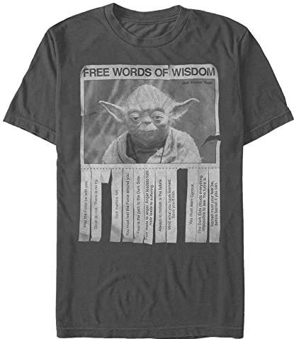 Star Wars - Woorden van Wijsheid - T-shirt - Houtskool - Heren