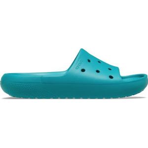 Crocs Unisex Classic Slide v2 Sandaal, Turbo Teal, 11 UK, Turbo Teal, 46/47 EU