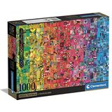 Clementoni ColorBoom 39781 Collection-Collage-1000 Stukjes voor Volwassenen, Kleuren, Gradiënt Puzzel, Made in Italy, Multi kleuren