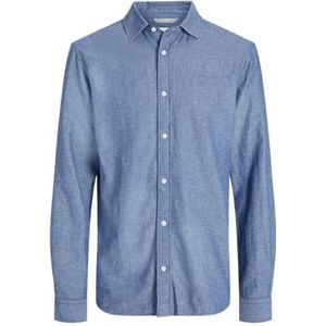 Jprccmaze Summer L/S Shirt, Faded Denim, XS