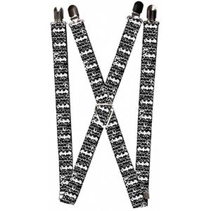 Gesp Down Unisex's Suspenders - Batman Outlines Zwart/wit