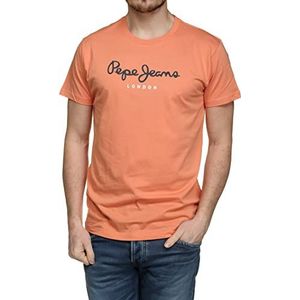 Pepe Jeans Heren T-Shirt Eggo N, Squash Oranje, S