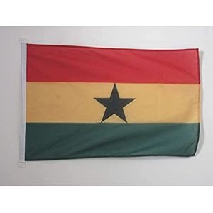 Ghana Nautische Vlag 45x30cm - Ghanese bootvlag 30 x 45 cm - AZ VLAG