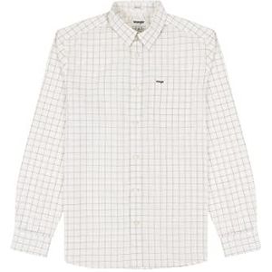 Wrangler Heren 1 Pocket Shirt, Worn White, XX-Large, Worn White, XXL